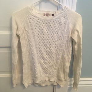 Cute white knit sweater